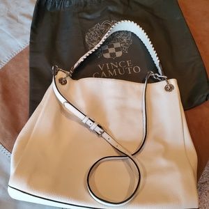 Vince Camuto Leather Hobo Handbag - Nadja Vaporous